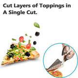 Pizza Scissors Cutter One-Handed Operation Stainless Steel Pizza Spatula Slicer be cleaned easily just by wiping off