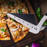 Pizza Scissors Cutter One-Handed Operation Stainless Steel Pizza Spatula Slicer be cleaned easily just by wiping off