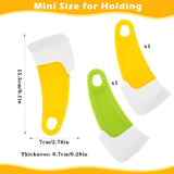 2Pcs Silicone Pan Cleaning Scraper, Dish Scraper for Kitchen Non-stick Plastic Pot Scraper Tool (Green&Yellow)