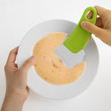 2Pcs Silicone Pan Cleaning Scraper, Dish Scraper for Kitchen Non-stick Plastic Pot Scraper Tool (Green&Yellow)