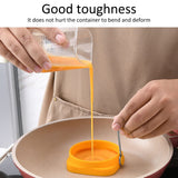 5 PCS Silicone Egg Rings Round and Square Double Sided Frying Egg Maker Molds Non Stick Egg Cooking Rings