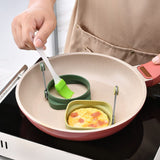 5 PCS Silicone Egg Rings Round and Square Double Sided Frying Egg Maker Molds Non Stick Egg Cooking Rings