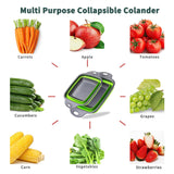 2PCS Collapsible Strainer, Silicone Collapsible , 11.5 inch Square Silicone and 9.5inch Square Silicone (Green) In Australia - Darrahopens