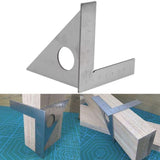 Woodworking Right Angle Ruler, Stainless Steel 90/45 Degrees Carpenter Combination Woodworking Measuring Ding Tool