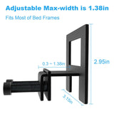 Non Slip Mattress Gaskets for Bed Frame, 6 pcs Mattress Holder in Place Gripper, Anti-Slip Baffle Fit for Metal Bed Frames, Black