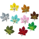 9PCS Colorful Maple Leaves Embroidery Patches Iron On Patches Sew On Applique Patch Autumn Fall Leaf Appliques for Clothes Jackets