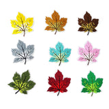 9PCS Colorful Maple Leaves Embroidery Patches Iron On Patches Sew On Applique Patch Autumn Fall Leaf Appliques for Clothes Jackets