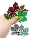 9PCS Colorful Maple Leaves Embroidery Patches Iron On Patches Sew On Applique Patch Autumn Fall Leaf Appliques for Clothes Jackets