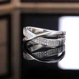 Shiny Interleaved Surround Cubic Zirconia Rings Diamond Rings for Women Jewelry Findings Earring Backs Findings (6) In Australia - Darrahopens