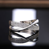 Shiny Interleaved Surround Cubic Zirconia Rings Diamond Rings for Women Jewelry Findings Earring Backs Findings (6)