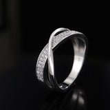 Shiny Interleaved Surround Cubic Zirconia Rings Diamond Rings for Women Jewelry Findings Earring Backs Findings (6)