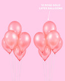Bachelorette Party Decorations - Bride to Be Balloon Kit - Rose Gold - 16" BRIDE TO BE Foil Balloons + 10 Rose Gold Latex Balloons