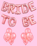 Bachelorette Party Decorations - Bride to Be Balloon Kit - Rose Gold - 16" BRIDE TO BE Foil Balloons + 10 Rose Gold Latex Balloons