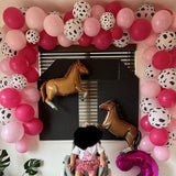 50pcs Rose Red Pink Cow Balloons Cow Print Balloons Metallic Silver Balloon Hot Pink Light Pink Latex Balloons In Australia - Darrahopens