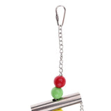 Stainless Bells String Toy for Bird Parrot Macaw African Greys Amazon Cockatoo Parakeet Cockatiels Birds (Silver)