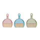 Small Broom and Dustpan Set for Home, Mini Clean Brush with Dust Pans Cute Hand Broom Brush Dust Pan with Hanger Hole(3PCS)