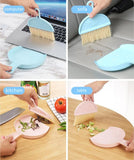 Small Broom and Dustpan Set for Home, Mini Clean Brush with Dust Pans Cute Hand Broom Brush Dust Pan with Hanger Hole(3PCS)