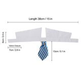 Pet Bowtie, Handcrafted Adjustable Formal Collar Neck Tie for Dogs & Cats (L, Blue Stripe)with adjustable velcro closure