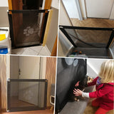 Magic Pet Gate 39.3" x 31.5" Safety Dog Cat Mesh Gate Portable Puppy Screen Barriers for Stairs, Doorways, Hallways