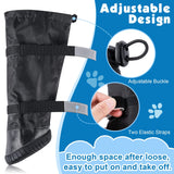Dog Long Tube Shoes Waterproof and Snowproof Medium and Large Dog Shoes General Rain Boots (Black,XL)
