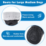 Dog Long Tube Shoes Waterproof and Snowproof Medium and Large Dog Shoes General Rain Boots (Black,XL)