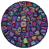 100Pcs Neon Style Stickers Decals, Cool Neon Light Stickers , Waterproof Vinyl Stickers for Laptop Water Bottle Guitar Skateboard In Australia - Darrahopens