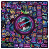 100Pcs Neon Style Stickers Decals, Cool Neon Light Stickers , Waterproof Vinyl Stickers for Laptop Water Bottle Guitar Skateboard In Australia - Darrahopens