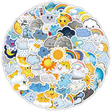 Pack 100 pcs Weather Cloud Stickers for Water Bottles Waterproof Laptop Luggage Computer Cups Scrapbooking Teens Adults Girls Cute In Australia - Darrahopens