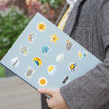 Pack 100 pcs Weather Cloud Stickers for Water Bottles Waterproof Laptop Luggage Computer Cups Scrapbooking Teens Adults Girls Cute