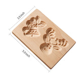 Wooden Cookie Biscuit Mold, 3D Baking Mold, Embossing Craft Decorating Baking Tool, Suitable for Halloween Kitchen DIY (Deer)