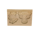 Wooden Cookie Biscuit Mold, 3D Baking Mold, Embossing Craft Decorating Baking Tool, Suitable for Halloween Kitchen DIY (Deer)