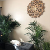 USB-Powered Mandala Atmosphere LED Night Light, Wood Carving Lotus Lamp for Stunning, Wooden Wall Art Home Decorations