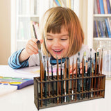 Wooden Paint Brush Holder Stand Paintbrush Organizer Rack Multi Hole Paintbrush Holder 67 Hole Artist Wood Paint Brush Storage In Australia - Darrahopens