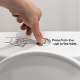 Warning Slogan Wall Sticker Decorate Stickers Toilet Seats Potty Seat for Toilet Bathroom Wall Decals Adhesive Wall Decal In Australia - Darrahopens