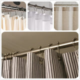 Shower Curtain Hooks Rings, Rust-Resistant for Bathroom Shower Rods Shower Hooks - Set of 12, Chrome