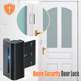 Home Security Door Lock, Reinforcement Lock Withstand 800 lbs for Inward Swinging Door,Defender Security Door Lock