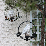 Owl Gifts for Owl Lovers Solar Powered Garden Owl Statue Waterproof Hanging Solar Owl for Outdoor Decorative Unique Owl Gifts