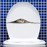Cartoon Creative Cute Cat Toilet Wall Stickers Toilet Decorative Stickers Self-Adhesive Removable Wall Stickers Lovely Animals