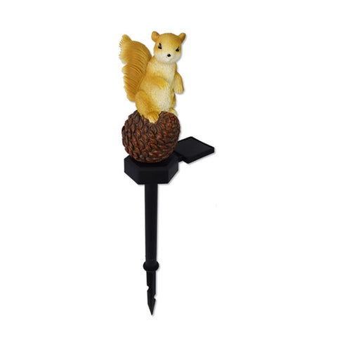 In-ground Garden Light Squirrel Shape Solar Intelligent Light Control Yard Decoration Waterproof Lawn Sidewalk Landscape Decorative 2pcs