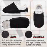 Bowling Shoe Covers 2 Pairs Black Bowling Shoes Slider Bowling Accessories for Women and Men (black)