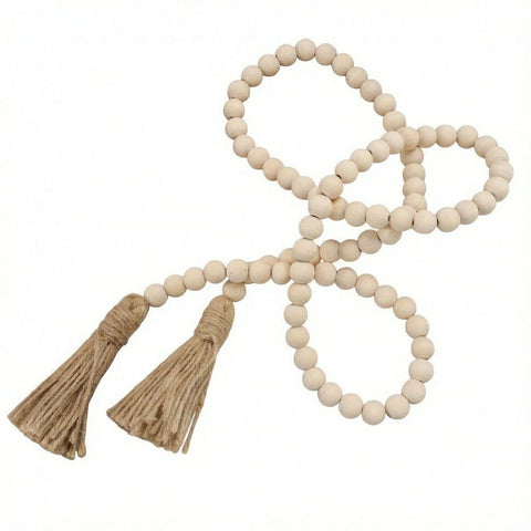 Hat Hanger Farmhouse Beads Tassel Trim Boho Decor Bathroom Wall Decor Fringe Garland Hat Organizer Wooden Prayer Bead Wooden In Australia - Darrahopens