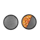 1PCS Round Pizza Pan 31.5cm Pizza Pan with Holes,Pizza Baking Pan for Oven Baking Supplies BBQ (Black) In Australia - Darrahopens