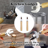2 PCS Can Opener Vintage Can Opener Manual Can Opener Wooden Handle Bottle Opener Manual Side Cut Stainless In Australia - Darrahopens