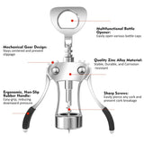 Zinc Alloy Wing Corkscrew Heavy Duty, Cork Screw Beer Opener for Bartenders, Multifunctional Bottle Opener for Home Kitchen In Australia - Darrahopens