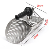 Sand Scoop for Metal Detecting, Heavy Duty Metal Detector Beach Finds Scoop, Stainless Steel Metal Detecting Tool Digging