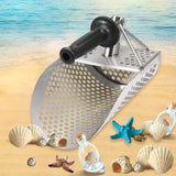 Sand Scoop for Metal Detecting, Heavy Duty Metal Detector Beach Finds Scoop, Stainless Steel Metal Detecting Tool Digging