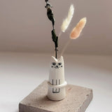 Tiny Vase, Mini Handmade Whiskers Vase, Unique Handpainted Vase Decor, Tiny Modern Vase for Modern Home Decor In Australia - Darrahopens