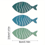 20 Pcs Wooden Fish Wall Decor, Wooden School Of Fish Beach Wall Decor, Home Wall Hangings Wooden Fish Art Hanging Wooden