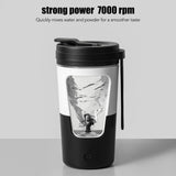 Automatic Stirring Cup, Lightweight Clear Rotating Container for DIY Drinks Drinkware Milk Coffee black In Australia - Darrahopens
