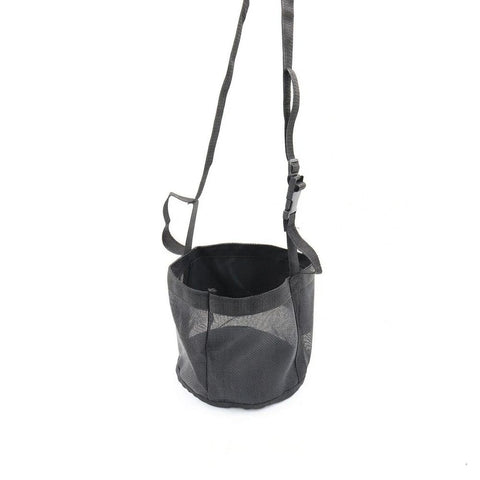 Horse Feed Bag Comfort Breathable Mesh Feed Bucket Heavy Duty Feed Bag with Adjustable Strap and Waterproof Bottom  (Black) In Australia - Darrahopens